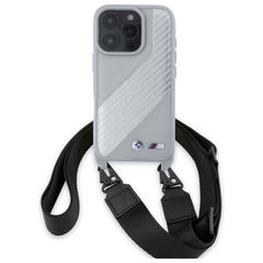 BMW M Edition Carbon Stripe & Strap iPhone 16 Pro Case - Gray-thumb-1