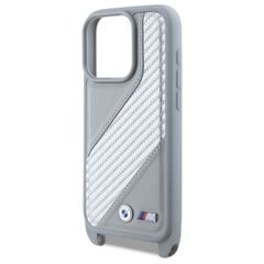 BMW M Edition Carbon Stripe & Strap iPhone 16 Pro Case - Gray-thumb-4