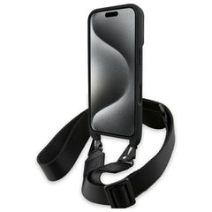 BMW M Edition Carbon Stripe & Strap iPhone 16 Plus Case - Black-thumb-3
