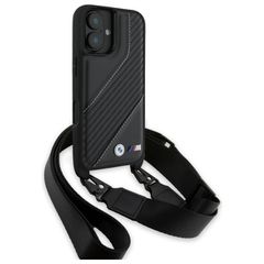 BMW M Edition Carbon Stripe & Strap iPhone 16 Plus Case - Black-thumb-2