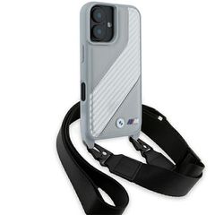 BMW M Edition Carbon Stripe & Strap iPhone 16 Case - Gray-thumb-2