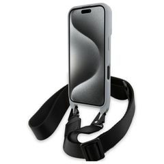 BMW M Edition Carbon Stripe & Strap iPhone 16 Case - Gray-thumb-3