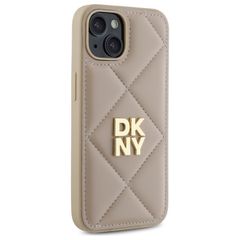 DKNY Quilted Stack Logo iPhone 14 Case - Beige-thumb-3