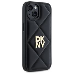 DKNY Quilted Stack Logo iPhone 14 Case - Black-thumb-3