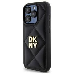 DKNY Quilted Stack Logo iPhone 15 Pro Max Case - Black-thumb-1