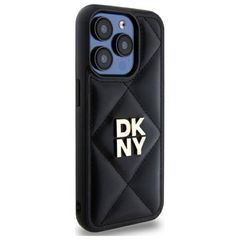 DKNY Quilted Stack Logo iPhone 15 Pro Max Case - Black-thumb-3