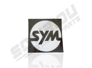 ΑΥΤΟΚΟΛΛΗΤΟ ΛΟΓΟΤΥΠΟ SYM ΑΣΠΡΟ 9Χ9 cm