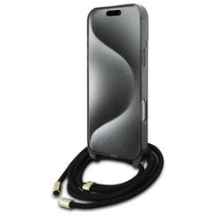 Guess Crossbody Cord Script MagSafe Case for iPhone 16 Pro - Black-thumb-3