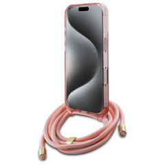 Guess Crossbody Cord Script MagSafe iPhone 16 Case - Pink-thumb-3