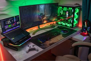SUREFIRE - Portus X2 Multi-Function Foldable Stand with RGB / Computers-thumb-1