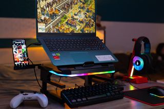 SUREFIRE - Portus X2 Multi-Function Foldable Stand with RGB / Computers-thumb-4
