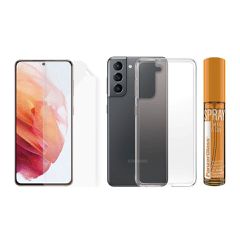 PanzerGlass - Galaxy S21 Hygiene Pack (TPU, ClearCase, 30 ml Spray) / Electronics