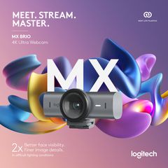 Logitech - MX Brio Ultra HD 4K Collaboration and Streaming Webcam - Graphite / Computers-thumb-3