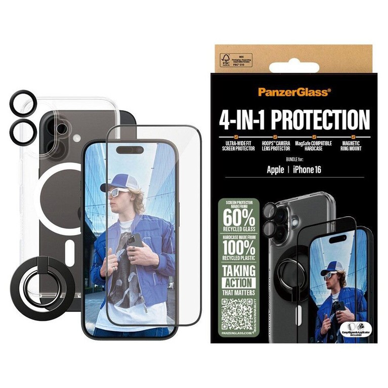 PanzerGlass- iPhone 16 6.1'' 4-in-1 Protection Bundle / Electronics