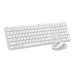 Logitech - Signature Slim Wireless Keyboard and Mouse Combo MK950 Off-White NORDIC / Computers