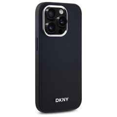 DKNY Plain Logo MagSafe iPhone 14 Pro Case - Black-thumb-3