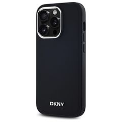 DKNY Plain Logo MagSafe iPhone 14 Pro Case - Black-thumb-1