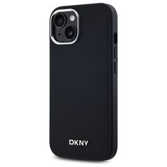 DKNY Plain Logo MagSafe iPhone 14 Case - Black-thumb-1