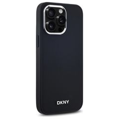 DKNY Plain Logo MagSafe iPhone 14 Pro Max Case - Black-thumb-3