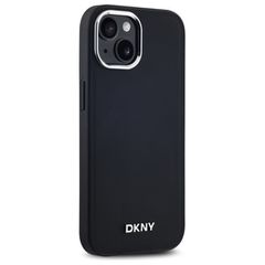 DKNY Plain Logo MagSafe iPhone 15 Case - Black-thumb-3