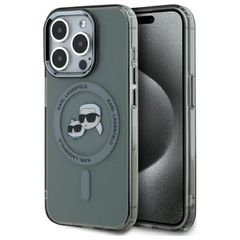 Karl Lagerfeld KLHMP15XHLSKCK iPhone 15 Pro Max 6.7" black/black hardcase IML Metal Karl Head MagSafe