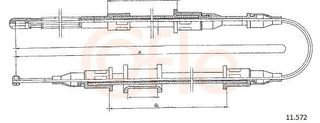 ΣΥΡΜΑ ΝΤΙΖΑ ΧΕΙΡΟΦΡΕΝΟΥ R ΠΙΣΩ OPEL ASCONA C 522546, 90112980