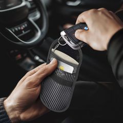 Tech-Protect KLR100 RFID Blocking Car Key Case - Black - Carbon-thumb-3