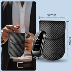Tech-Protect KLR100 RFID Blocking Car Key Case - Black - Carbon-thumb-2