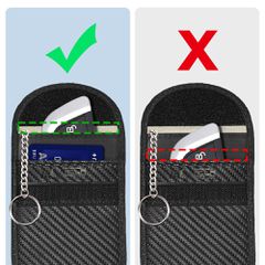 Tech-Protect KLR100 RFID Blocking Car Key Case - Black - Carbon-thumb-1