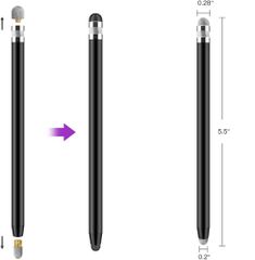Tech-Protect USP100 4-TIP Touch Stylus Passive Pen - Black-thumb-2