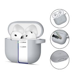 Tech-Protect Silicone Hook Case for AirPods 4 - Gray-thumb-1