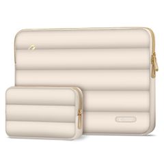 Tech-Protect Puffy 13-14 Laptop Bag - Beige-thumb-1