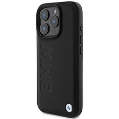 BMW Leather Hot Stamp iPhone 16 Pro Max Case - Black-thumb-1