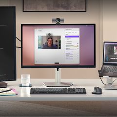 Logitech - MX Brio Ultra HD 4K Collaboration and Streaming Webcam - Pale Grey-thumb-1