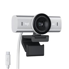 Logitech - MX Brio Ultra HD 4K Collaboration and Streaming Webcam - Pale Grey-thumb-3