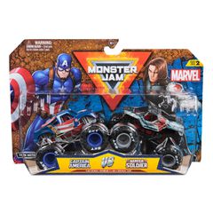 Monster Jam - 1:64 Marvel 2 Pack - Captain America vs. Winter Soldier / Toys
