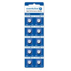 10 x alkaline mini everActive AG5 G5 LR754 LR48 battery