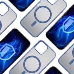3mk Frosty MagCase Blue Case for Apple iPhone 14 Plus - Transparent