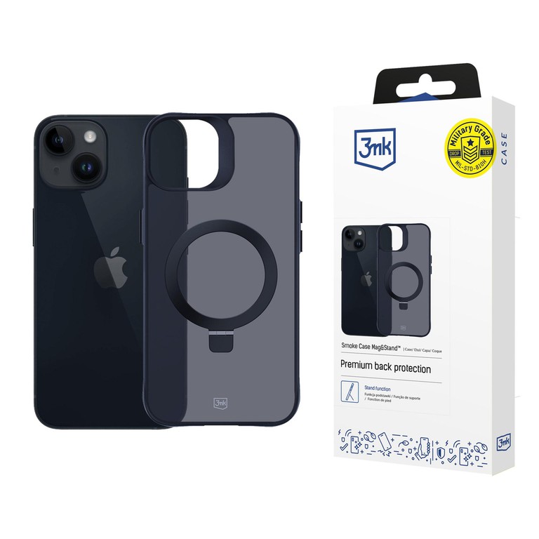 3mk Smoke Case Mag for Apple iPhone 14 plus - black