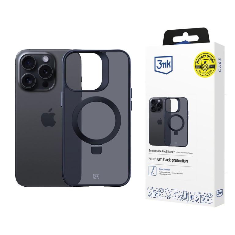 3mk Smoke Case Mag for Apple iPhone 14 pro max - black