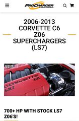 Corvette Z06 2013 Procharger kit