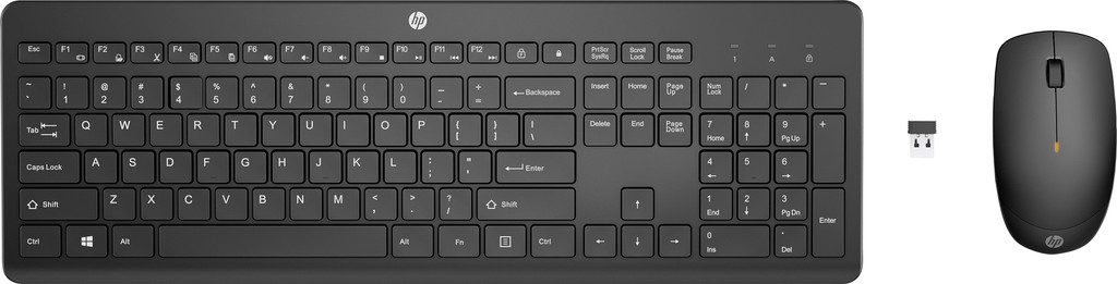 HP - 230 Wireless Desktop set, Black - Nordic / Computers