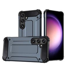 Hybrid Armor Camshield with Camera Cover and Metal Ring for Samsung Galaxy S25+ - Blue