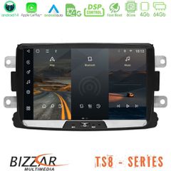 Bizzar Dacia/Renault 2012-> 8Core Android14 4+64GB Navigation Multimedia Tablet 7″ Με Carplay & Android Auto (OEM Style)