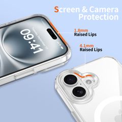 Tech-Protect Flexair Hybrid CC Magsafe iPhone 16 Case - Clear-thumb-4