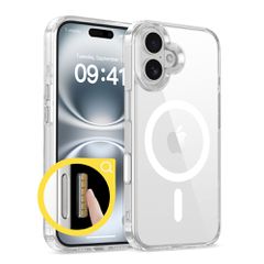 Tech-Protect Flexair Hybrid CC Magsafe iPhone 16 Case - Clear-thumb-1