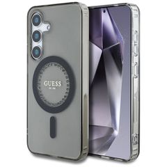 Guess Rhinestones Printed Classic Logo MagSafe Samsung Galaxy S25 case black