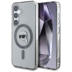 Case Karl Lagerfeld Button Karl Head Printed Logo MagSafe Samsung Galaxy S25 black