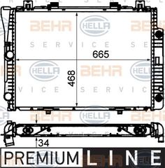 BEHR-HELLA ΨΥΓΕΙΟ ΜΗΧΑΝΗΣ HELLA 8MK 376 712-201