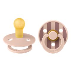 BIBS - Pacifier Studio Colour 2 PACK Block Latex - Blush Mix - Size 1 / Baby and Children